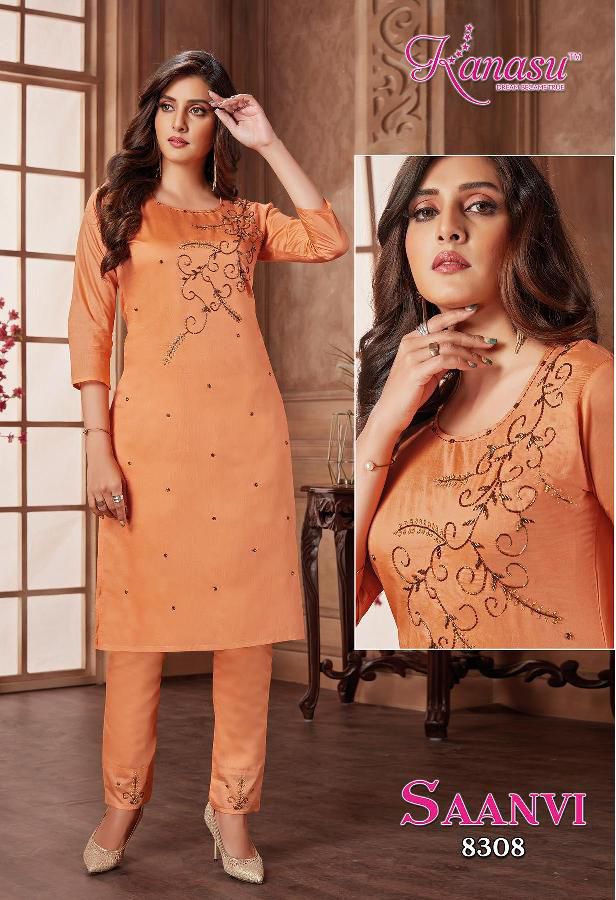 Kanasu Saanvi Silk Embroidery Kurti With Bottom Catalog
